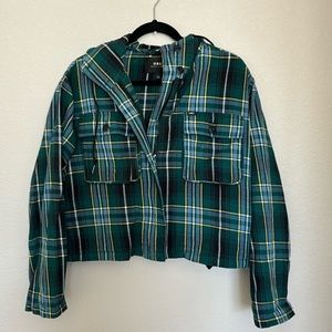 Obey Ollie Plaid Flannel Jacket, Size Small